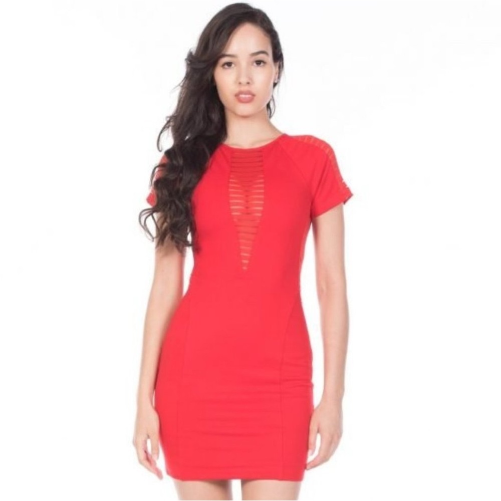 Elegant Red Bodycon Dress